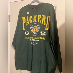 Vintage Green Bay Packers Super Bowl XXXI 1997 GALT SAND Long Sleeve T Shirt Y2K